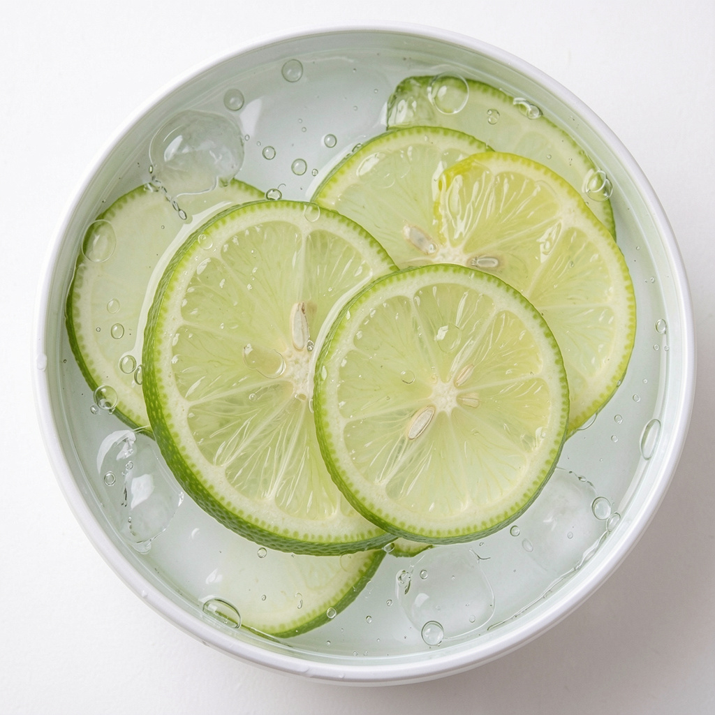 Lasikannu täynnä vettä sitruunaviipaleilla